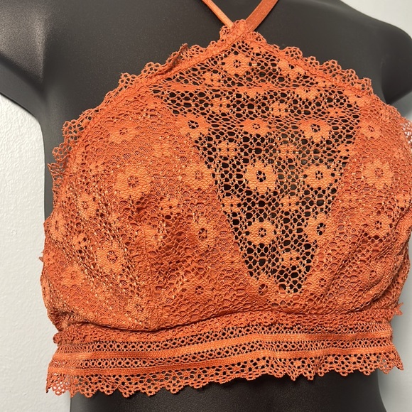 • Victoria’s Secret Bralette Lace Halter Rusty Orange - Picture 3 of 14